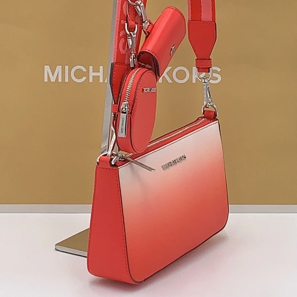 Michael Kors Jet Set Travel Tech Attached with Adjustable Coral Reef Crossbody